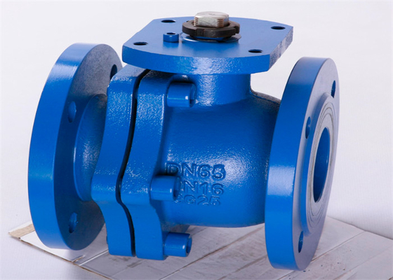 Anticorrosive DIN Cast Iron Flanged Ball Valve Q235 Handel Power