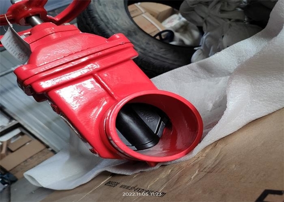 Clamp Connection Non Rising Stem Red Gate Valve Fire Protection