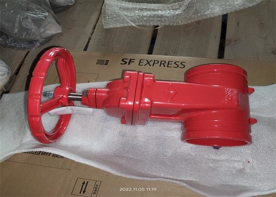 Clamp Connection Non Rising Stem Red Gate Valve Fire Protection