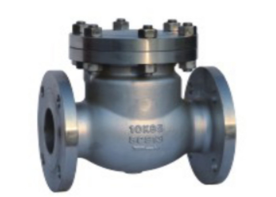 JIS KS Cast Steel Flanged Swing Check Valve Air Minyak Batang Tahan Karat