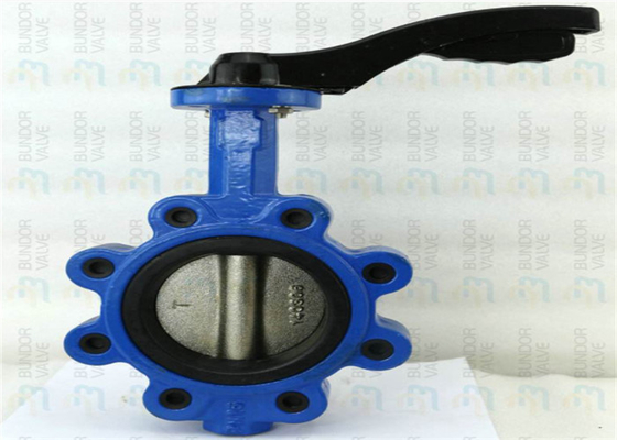 Cast Iron Lug Wafer Butterfly Valve 10-80 Suhu Kerja Menangani Daya